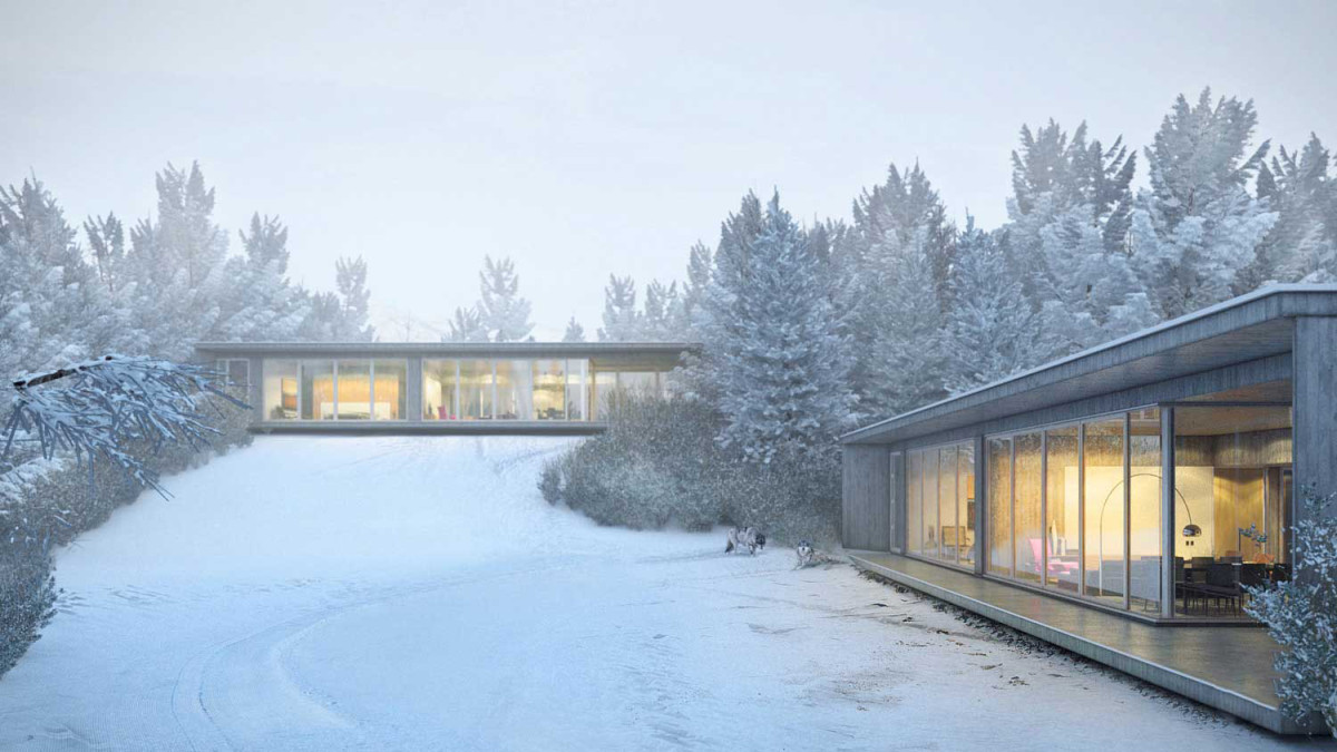 Продвинутая архитектура для холодных зим: одноэтажный дом с модной отделкой