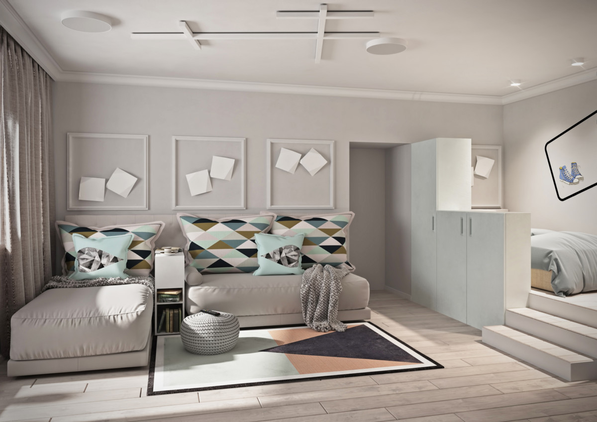 Дизайн однокомнатной квартиры 2020-2021: идеи интерьеров для 1-комнатной квартиры
